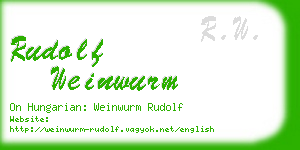 rudolf weinwurm business card